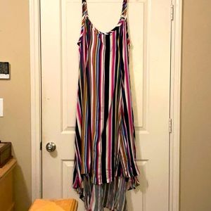 Multi-stripe Plus-Size Maxi Dress